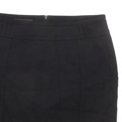 Claudia Strater Womens Black Wool Straight & Pencil Skirt Size 8 Zip