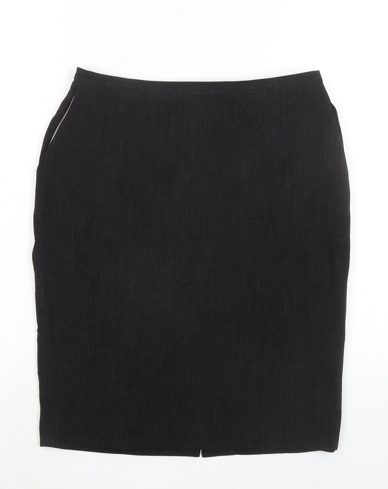 Principles Womens Grey Polyester A-Line Skirt Size 12 Zip