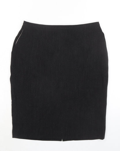 Principles Womens Grey Polyester A-Line Skirt Size 12 Zip