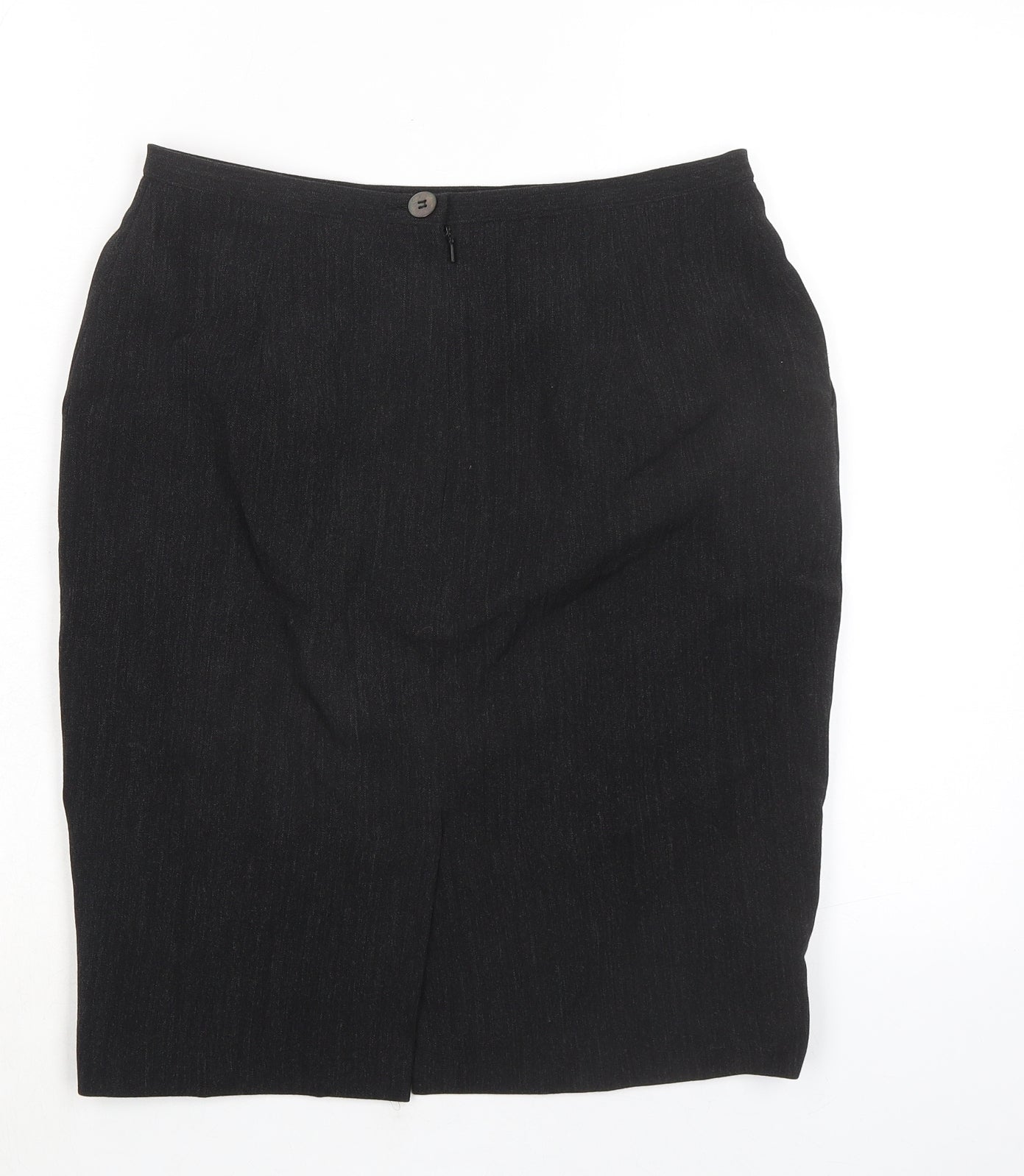 Principles Womens Grey Polyester A-Line Skirt Size 12 Zip