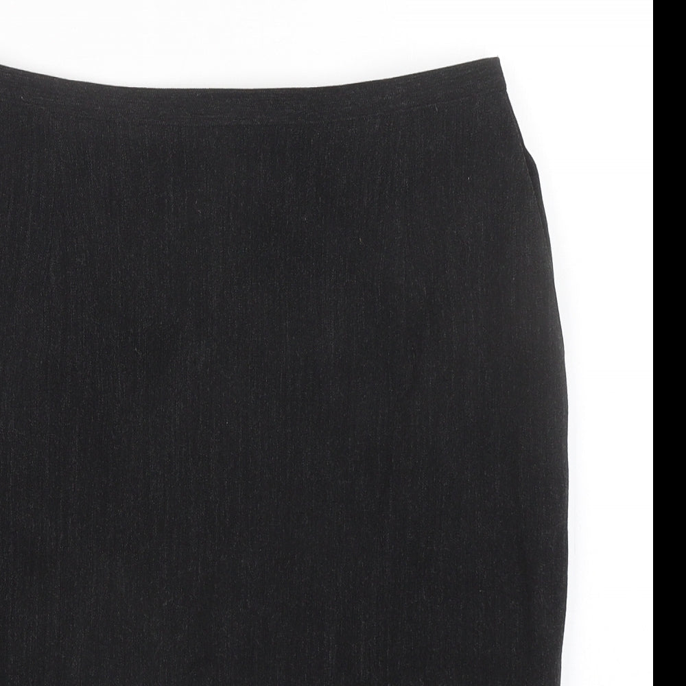 Principles Womens Grey Polyester A-Line Skirt Size 12 Zip