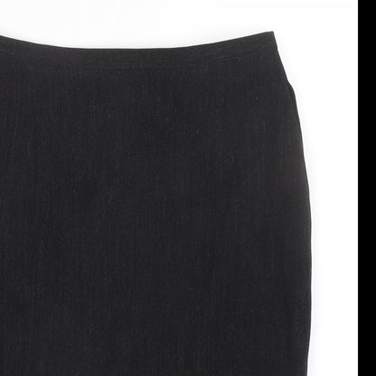 Principles Womens Grey Polyester A-Line Skirt Size 12 Zip