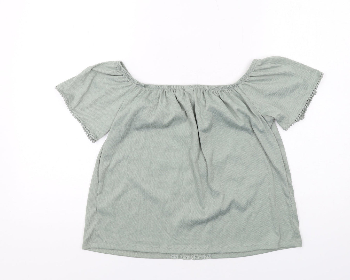 Womens UK Size M H&M Green Basic Blouse