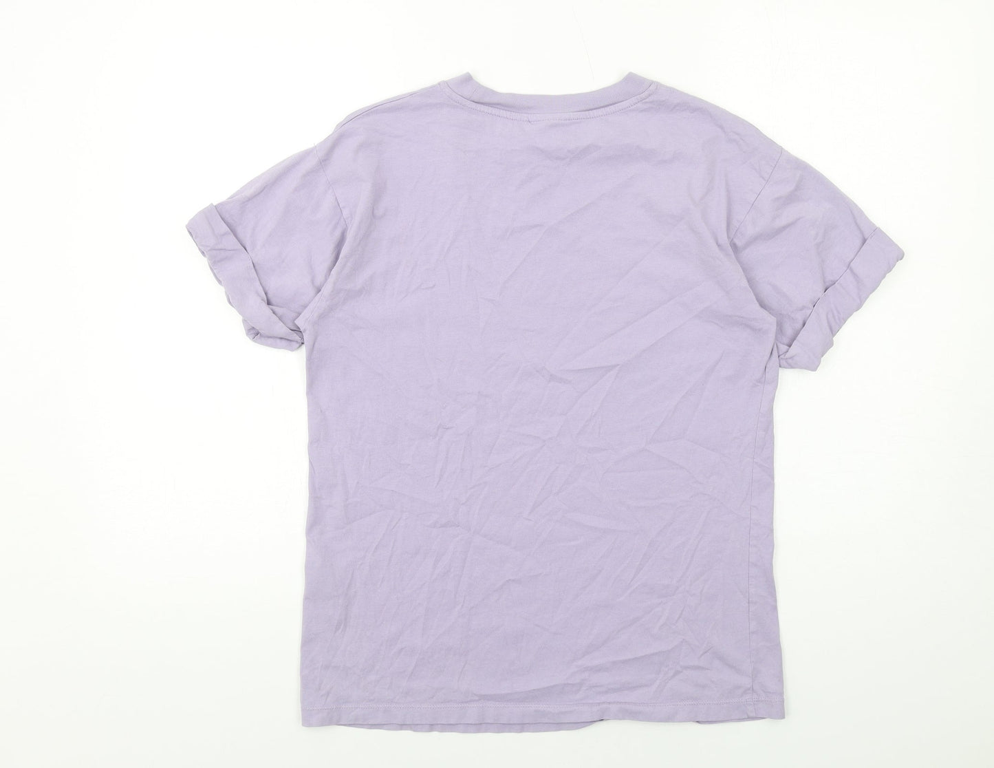 Womens UK Size 4 ASOS Purple Basic T-Shirt