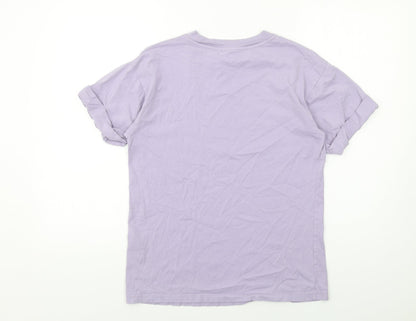 Womens UK Size 4 ASOS Purple Basic T-Shirt