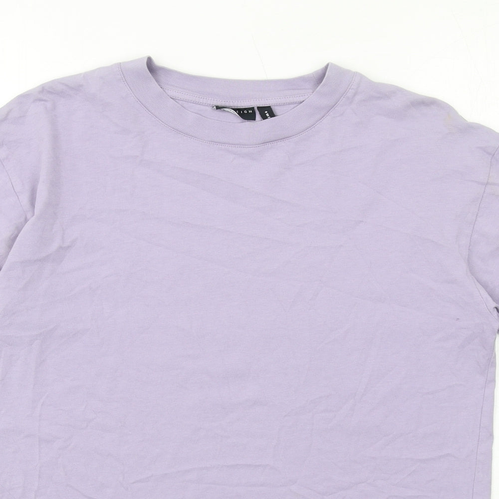Womens UK Size 4 ASOS Purple Basic T-Shirt