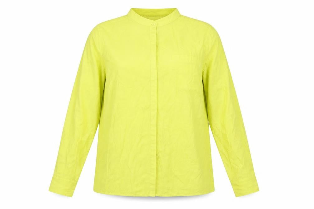 Womens UK Size 14 NEXT Yellow Basic Button-Up