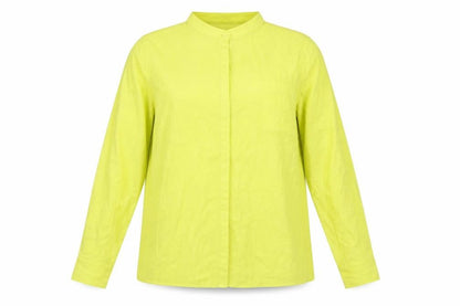 Womens UK Size 14 NEXT Yellow Basic Button-Up