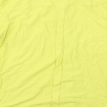 Womens UK Size 14 NEXT Yellow Basic Button-Up