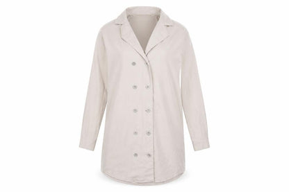 Missguided Womens Beige Polyester Jacket Dress Size 6 Collared Button