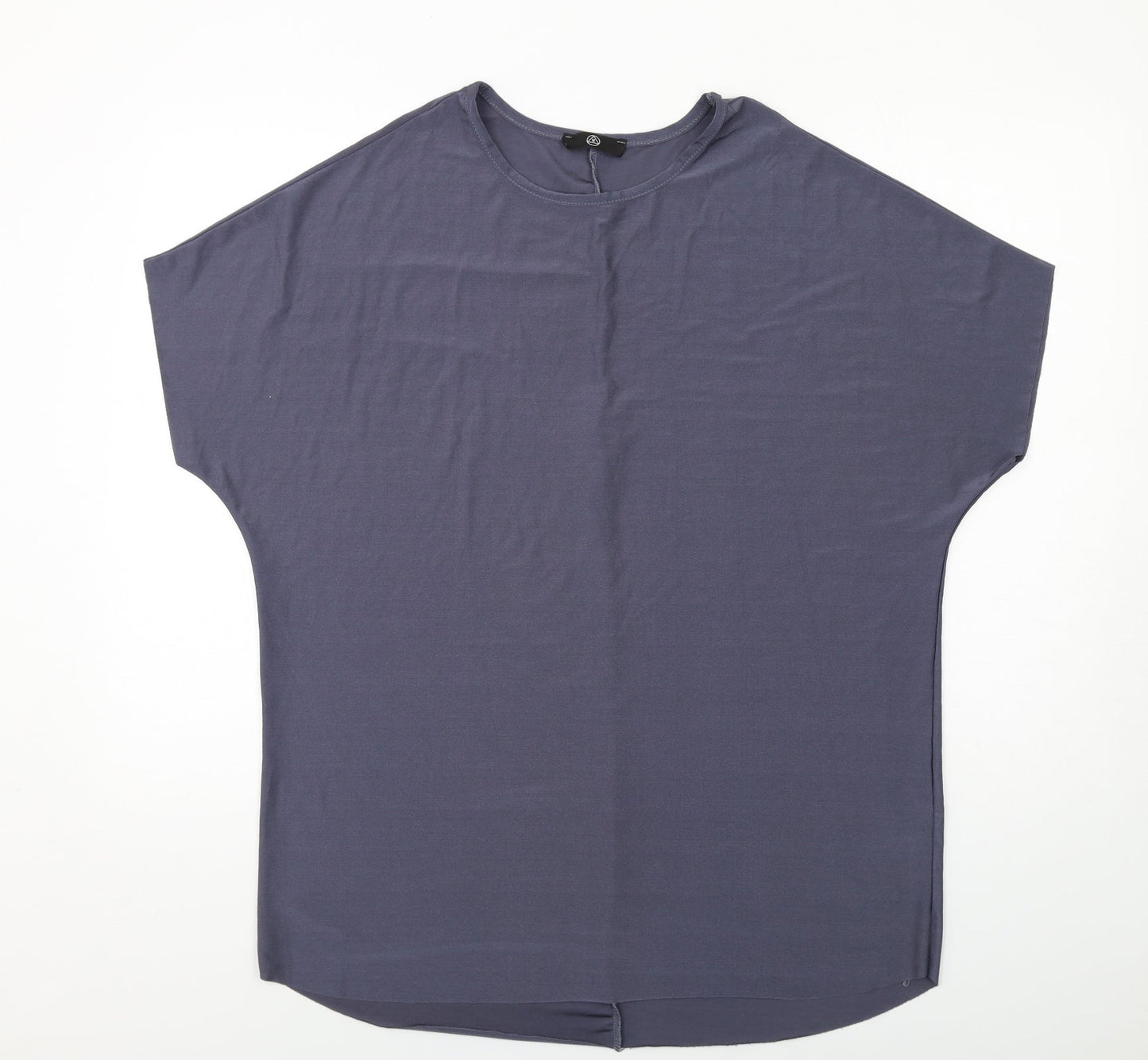 Womens UK Size 10 Missguided Blue Basic T-Shirt