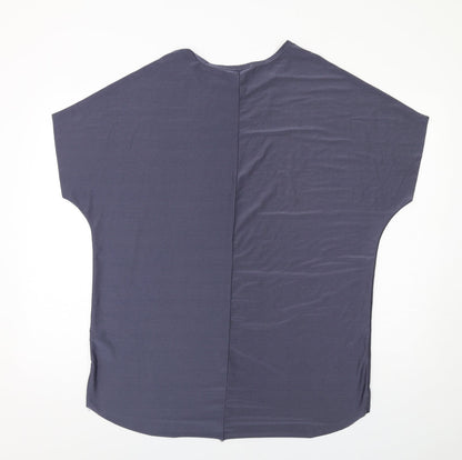Womens UK Size 10 Missguided Blue Basic T-Shirt