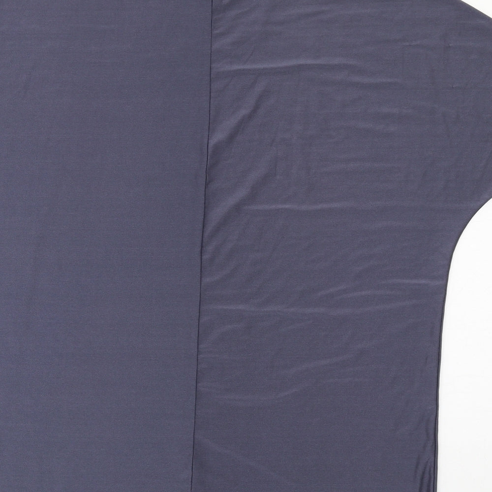 Womens UK Size 10 Missguided Blue Basic T-Shirt