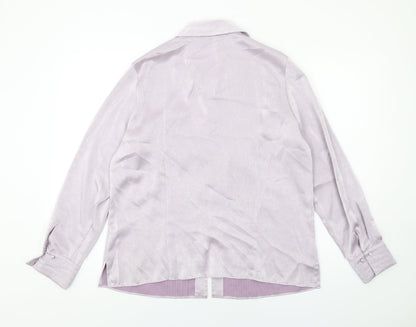 Womens UK Size 16 Marks and Spencer Purple Basic Button-Up