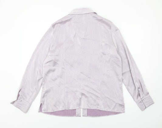 Womens UK Size 16 Marks and Spencer Purple Basic Button-Up