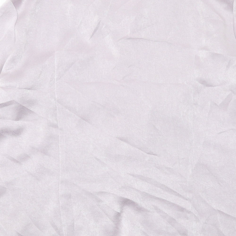 Womens UK Size 16 Marks and Spencer Purple Basic Button-Up