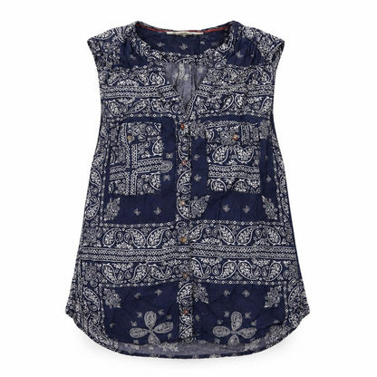 Womens UK Size 8 H&M Blue Basic Button-Up
