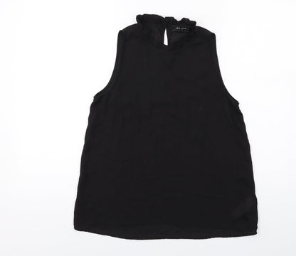 Womens UK Size 8 New Look Black Basic Blouse