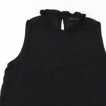 Womens UK Size 8 New Look Black Basic Blouse