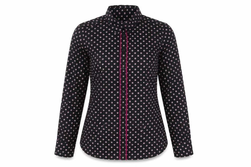 Womens UK Size 8 Classics Black Basic Button-Up