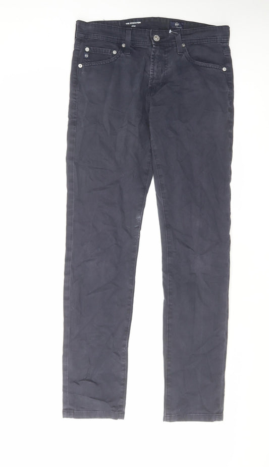 Adrianna Goldschmied Mens Blue Cotton Skinny Jeans Size 30 in L32 in Regular Zip