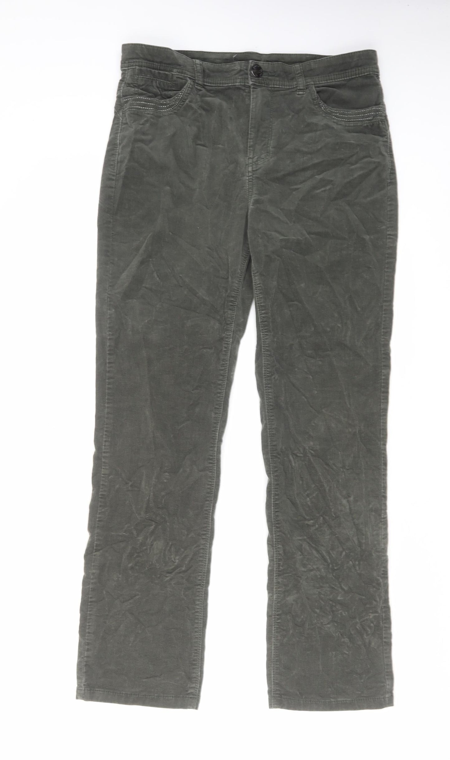 Womens UK Size 32 in Per Una Regular Fit  Green Trousers