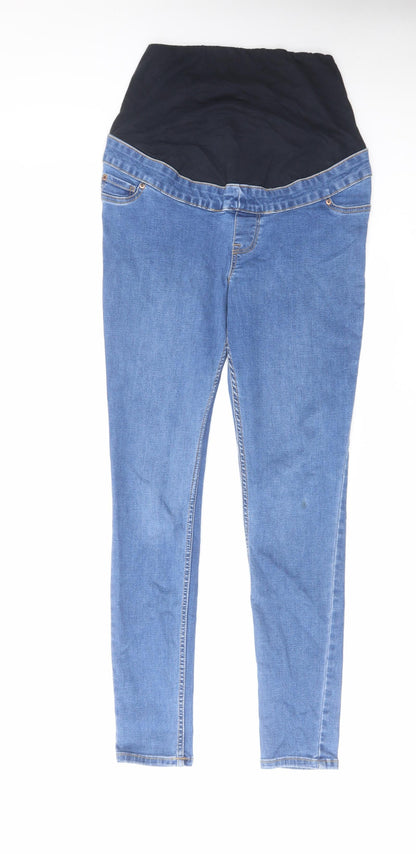 New Look Womens Blue Cotton Skinny Jeans Size 10 L28 in Regular