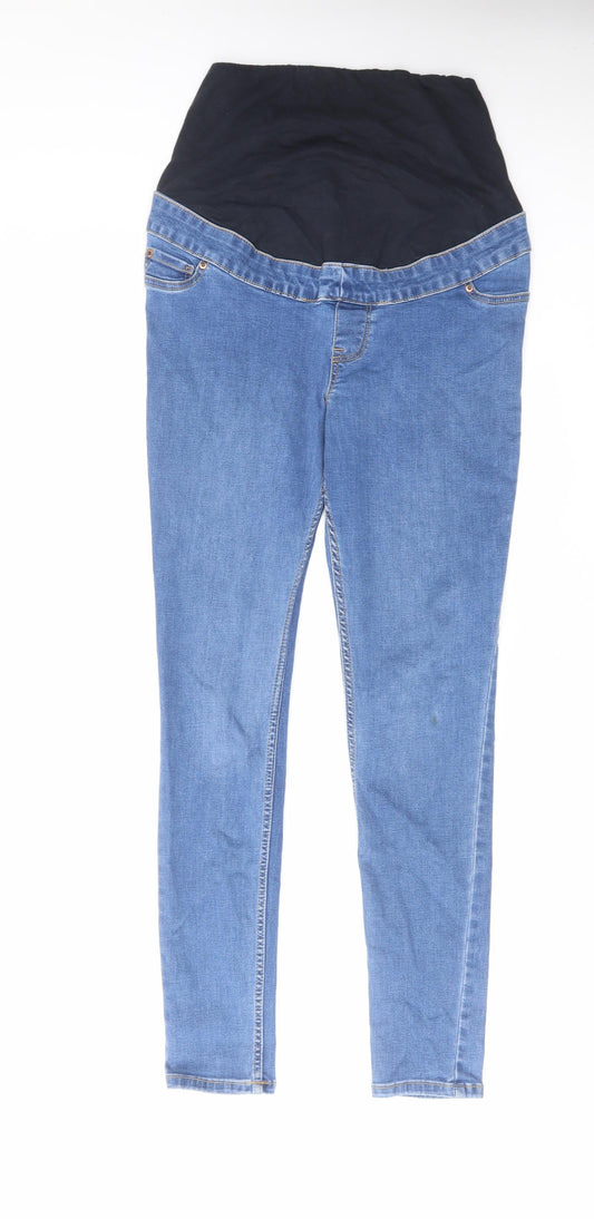 New Look Womens Blue Cotton Skinny Jeans Size 10 L28 in Regular