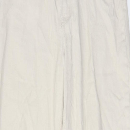 Womens UK Size 12 H&M Regular Fit Mom Ivory Jeans