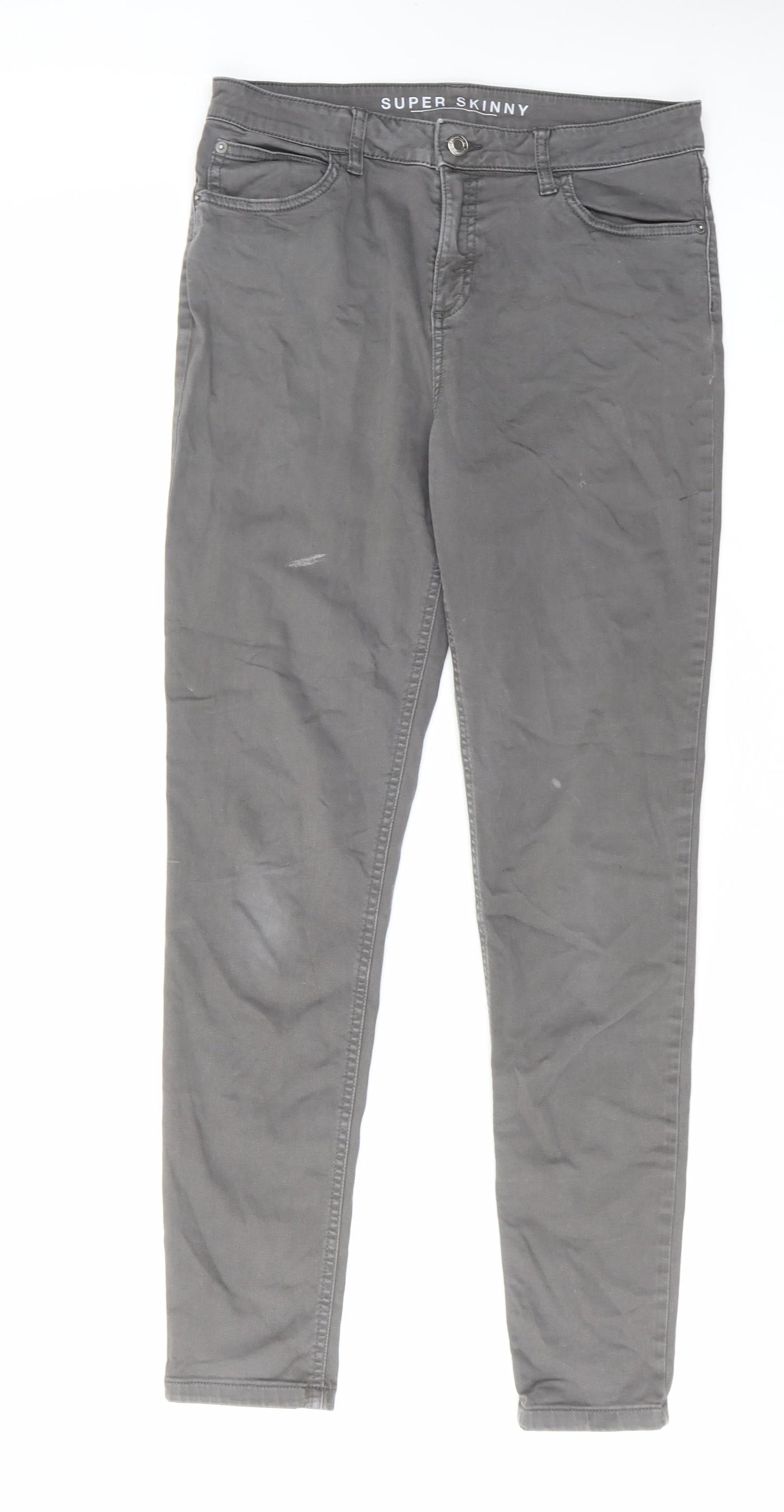 Womens UK Size 12 Marks and Spencer Regular Fit Skinny Grey Jeans