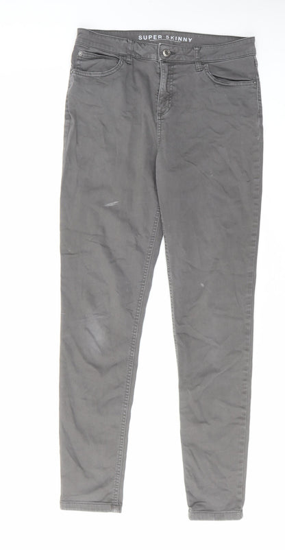 Womens UK Size 12 Marks and Spencer Regular Fit Skinny Grey Jeans