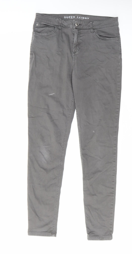 Womens UK Size 12 Marks and Spencer Regular Fit Skinny Grey Jeans