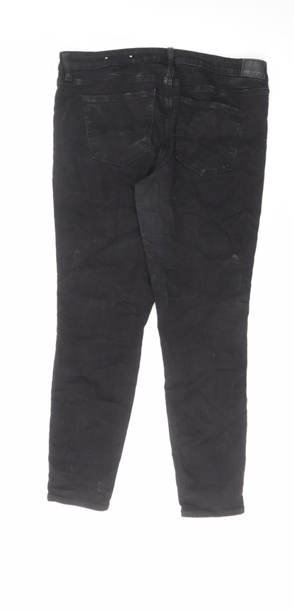 Womens UK Size 14 American Eagle Outfitters Regular Fit Skinny Black Jeans