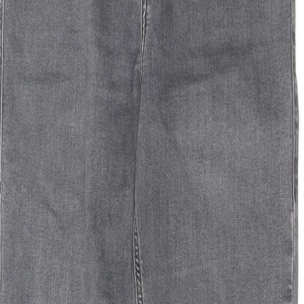 Topshop Womens Grey Cotton Skinny Jeans Size 30 in L32 in Regular Zip