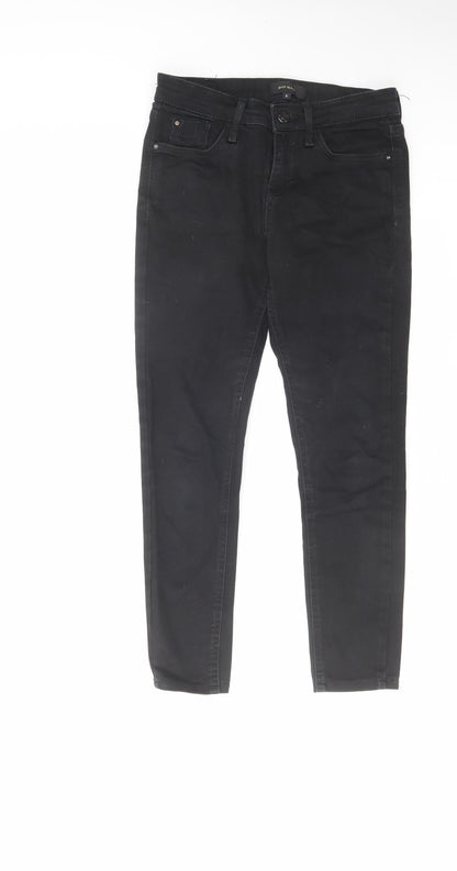 River Island Womens Black Cotton Skinny Jeans Size 8 L25 in Regular Zip