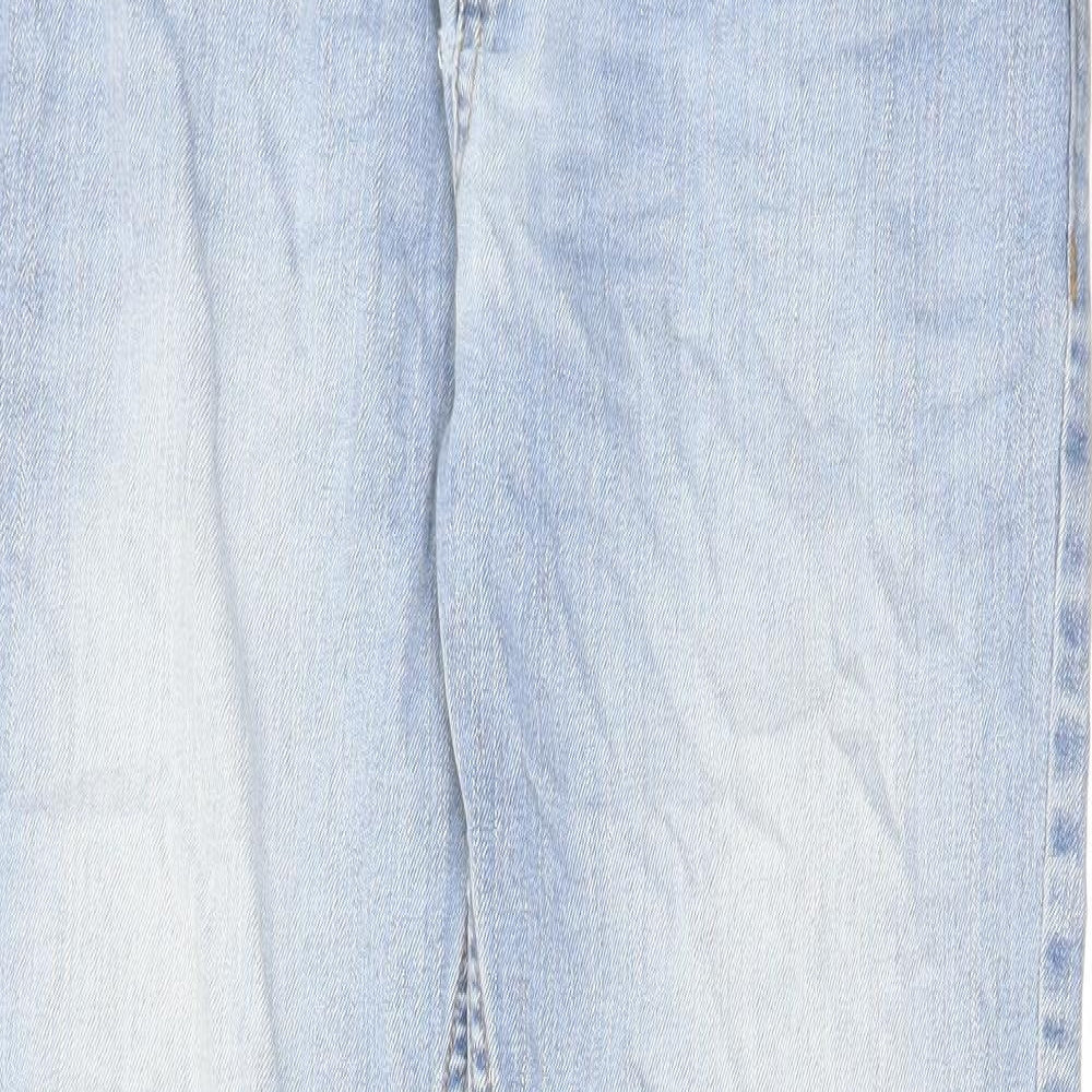 Denim & Co. Mens Blue Cotton Straight Jeans Size 30 in L32 in Regular Button