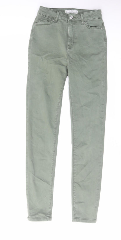 Denim & Co. Womens Green Cotton Skinny Jeans Size 6 L29 in Regular Zip