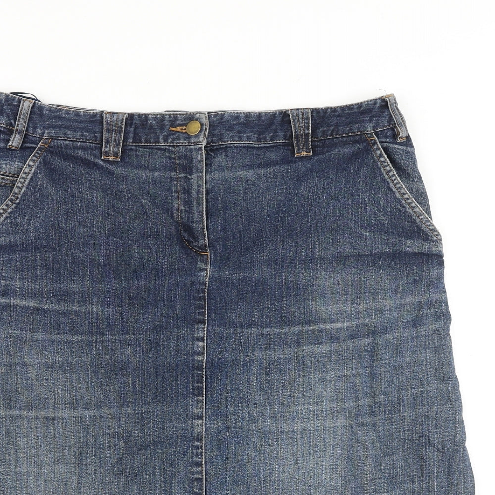 Womens UK Size 36 in Artigiano A-Line Denim Skirt