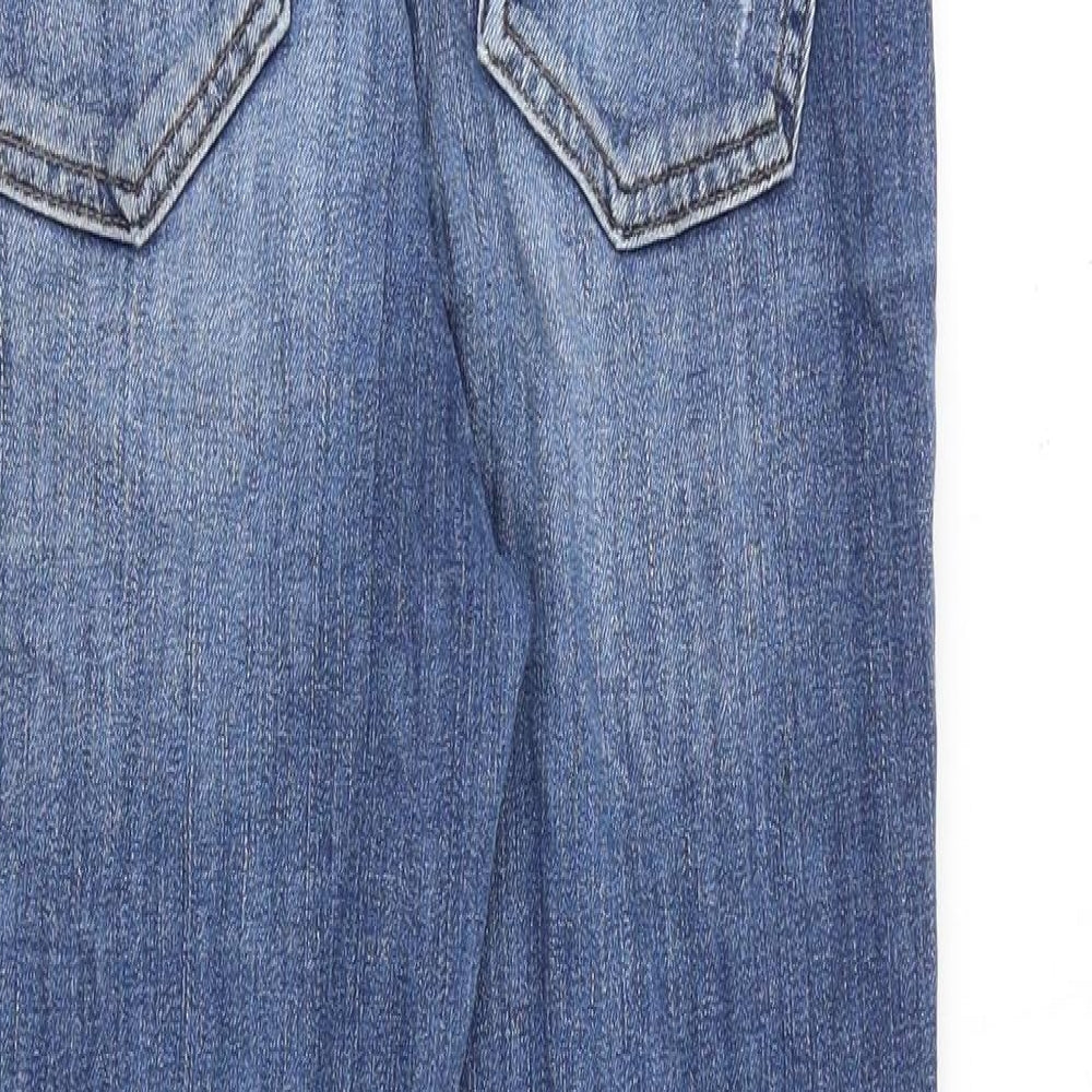 AH Denim Womens Blue Cotton Straight Jeans Size 28 in L26 in Regular Zip