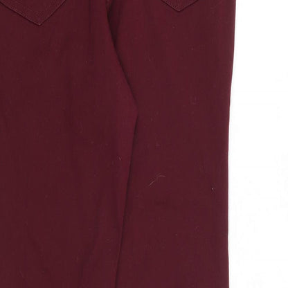 Debenhams Womens Red Cotton Skinny Jeans Size 12 L29 in Slim Zip