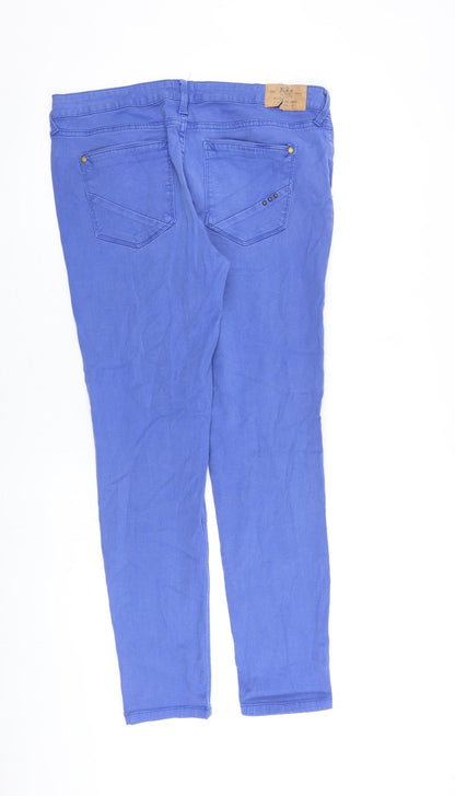 River Island Womens Blue Cotton Skinny Jeans Size 34 in L30 in Slim Zip