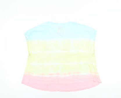 Womens UK Size 10 River Island Multicoloured Basic T-Shirt