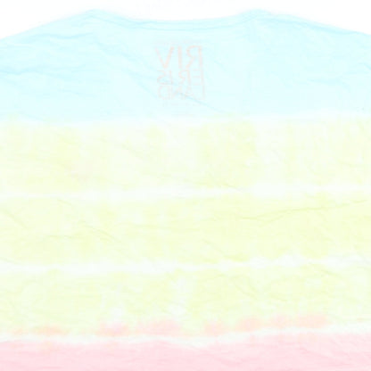 Womens UK Size 10 River Island Multicoloured Basic T-Shirt