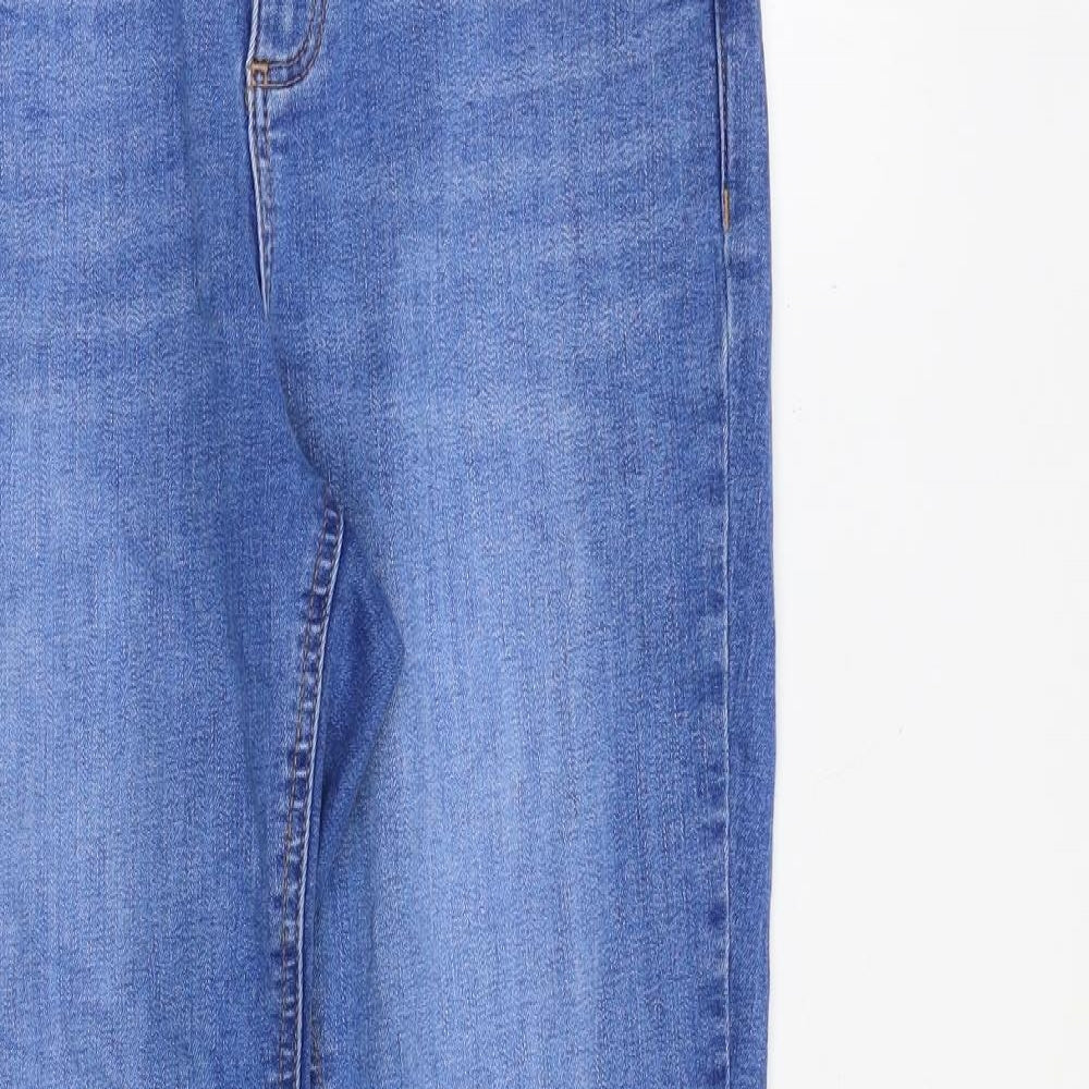 Dorothy Perkins Womens Blue Cotton Skinny Jeans Size 8 L27 in Slim Zip