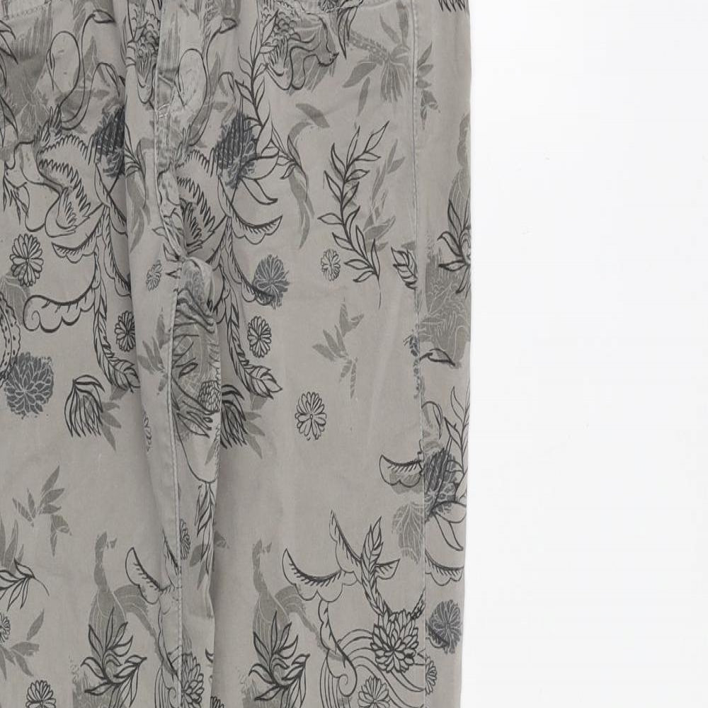 Pepe Jeans Womens Grey Floral Cotton Skinny Jeans Size 26 in L32 in Slim Zip
