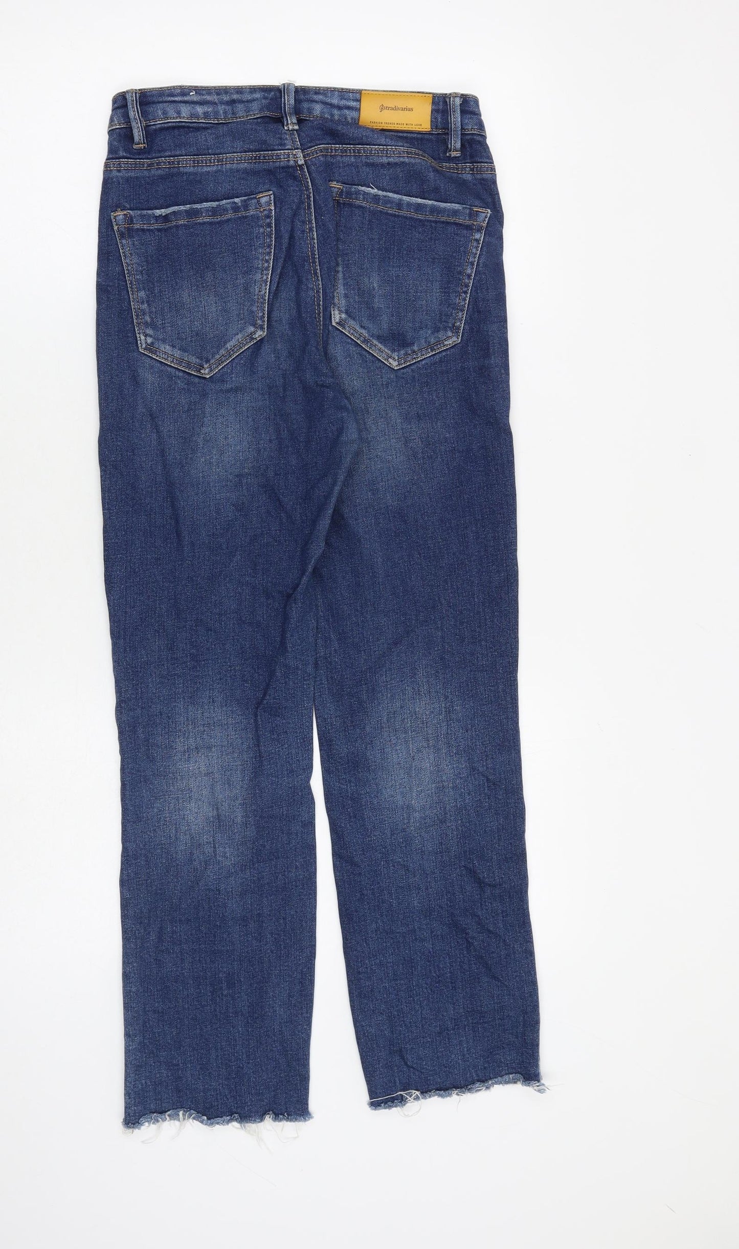 Womens UK Size 6 Stradivarius Regular Fit Straight Blue Jeans