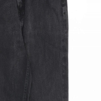 Marks and Spencer Womens Grey Cotton Skinny Jeans Size 12 L27 in Regular Zip