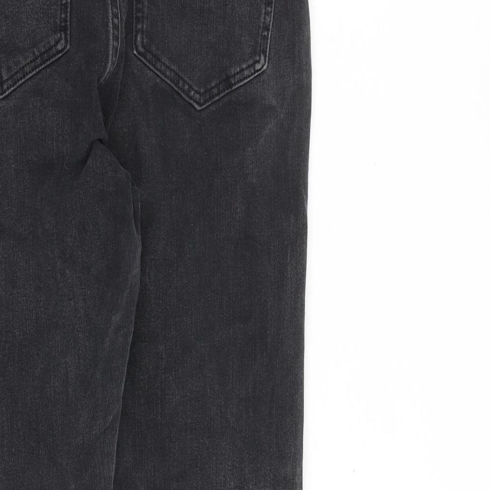 Marks and Spencer Womens Grey Cotton Skinny Jeans Size 12 L27 in Regular Zip