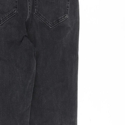 Marks and Spencer Womens Grey Cotton Skinny Jeans Size 12 L27 in Regular Zip
