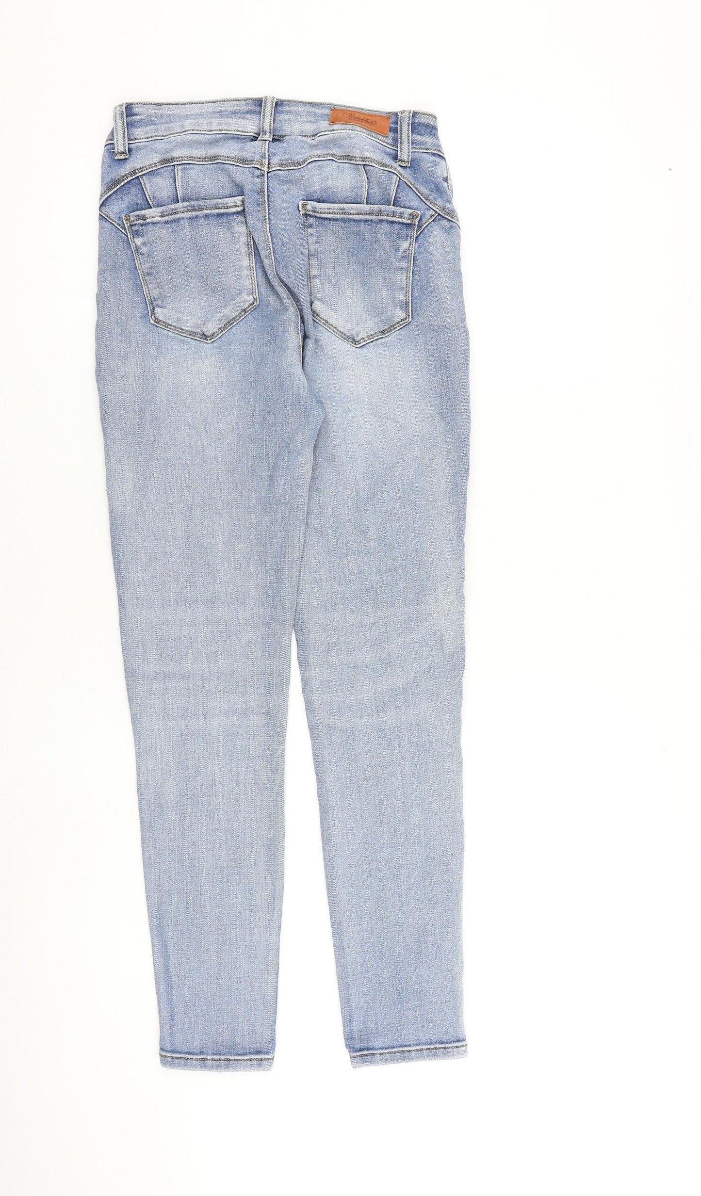Womens UK Size 8 Toxik3 Regular Fit Skinny Blue Jeans